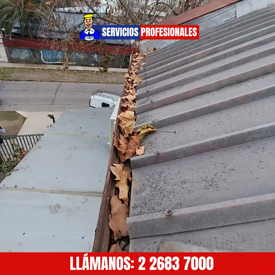 Trabajo en altura para reparar canaletas