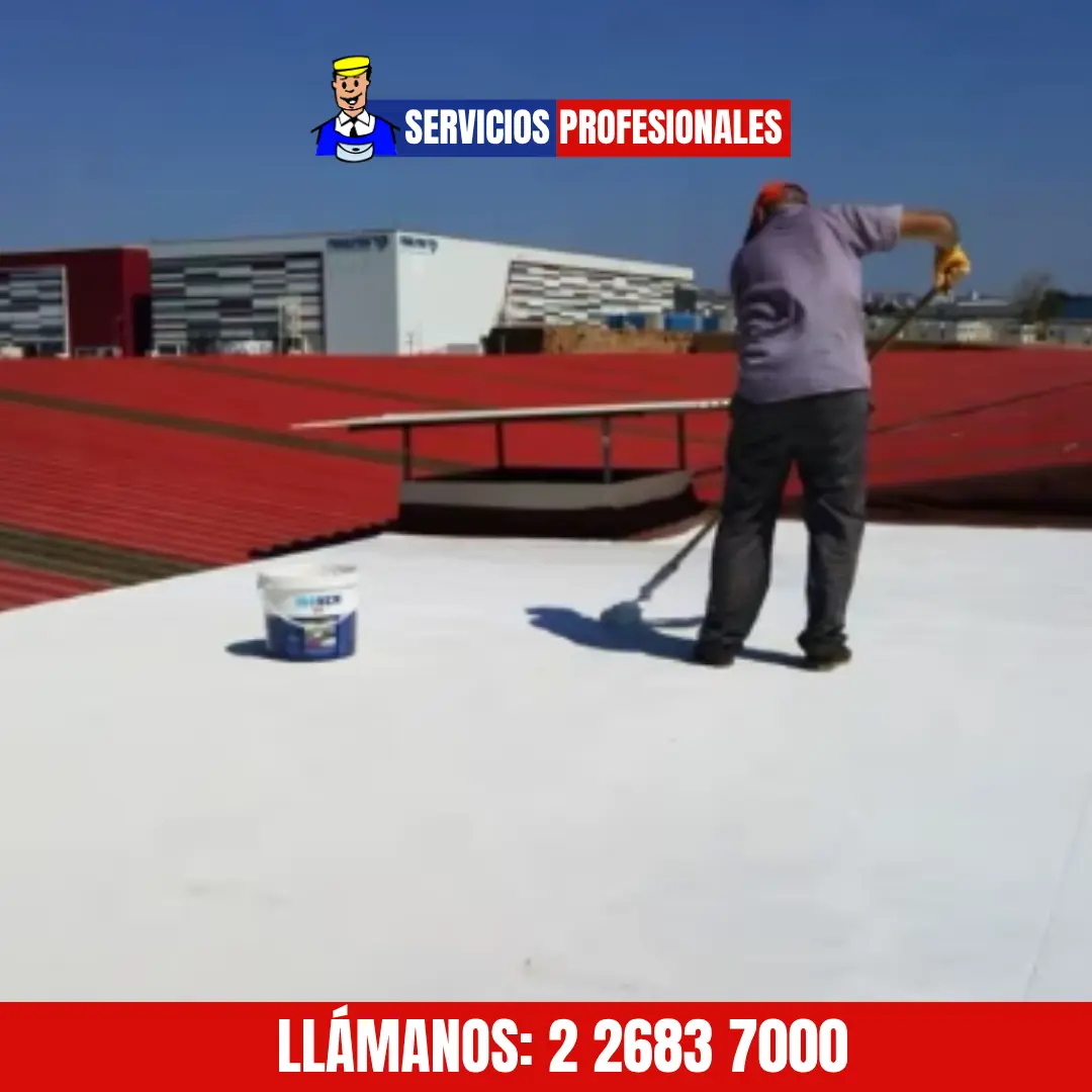 Aplicación de aislante térmico en cubierta de techo