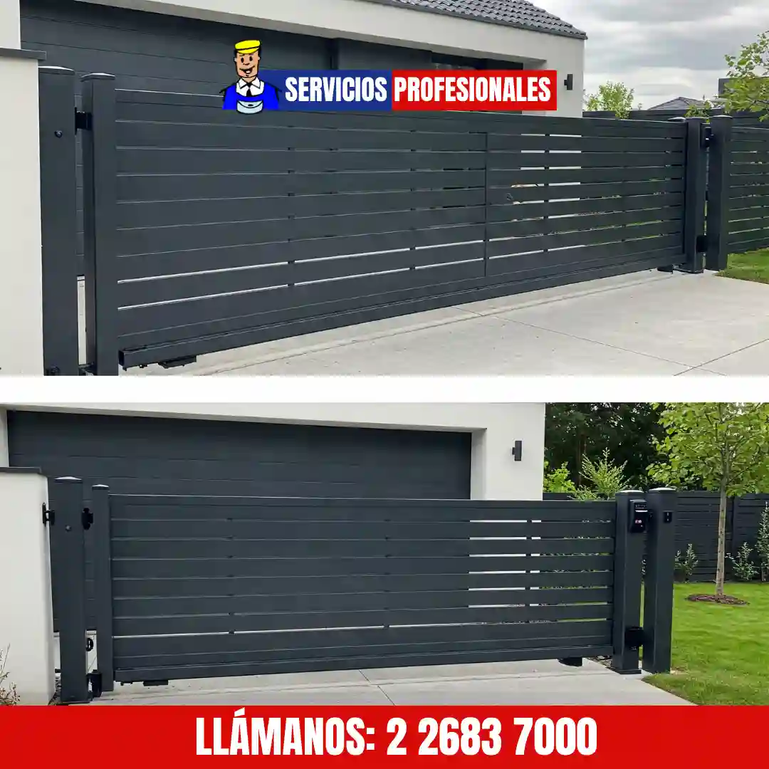 Ajuste y cambio de ruedas y riel en portón corredizo