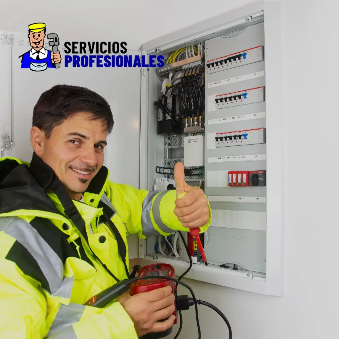 Electricista certificado SEC revisando un tablero eléctrico