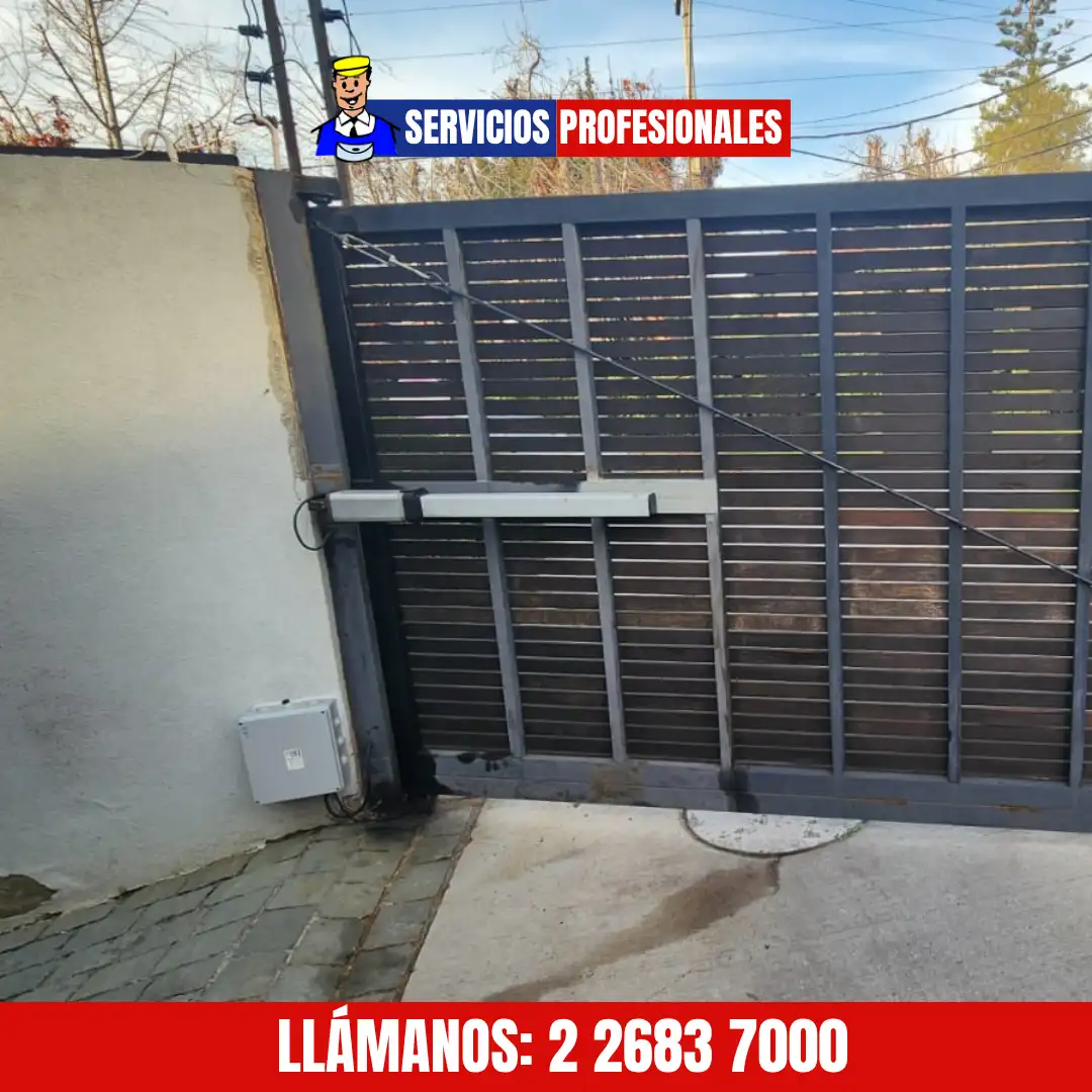 Automatización de portón batiente manual con motor eléctrico